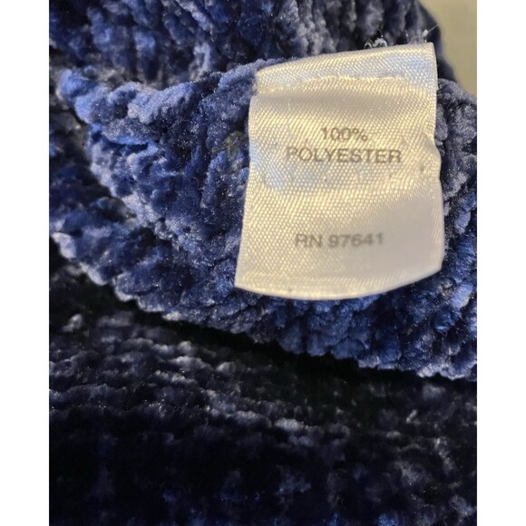 J. Jill Chenille Super Soft Dark Blue Knit Sweater Size Large Petite - Picture 3 of 7